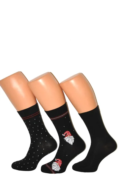 Vysoké pánské ponožky s vánočním potiskem Cornette