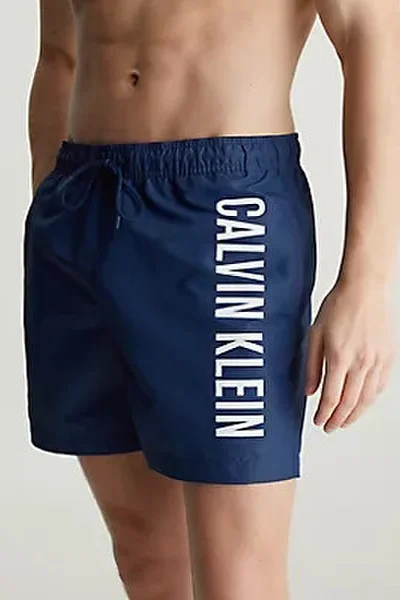 Pánské tmavě modré kraťasy Calvin Klein - Essentials