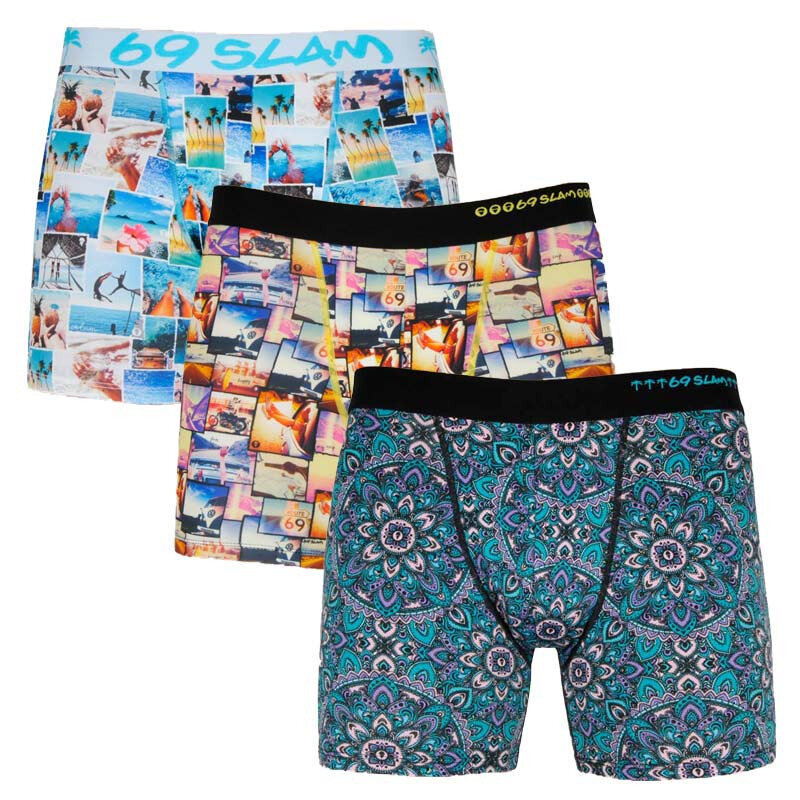 Pánské boxerky fit mix 3PACK PACMRT-PO - A21 Gemini (barva směs barev), Mix barev M i10_P53167_1:460_2:91_