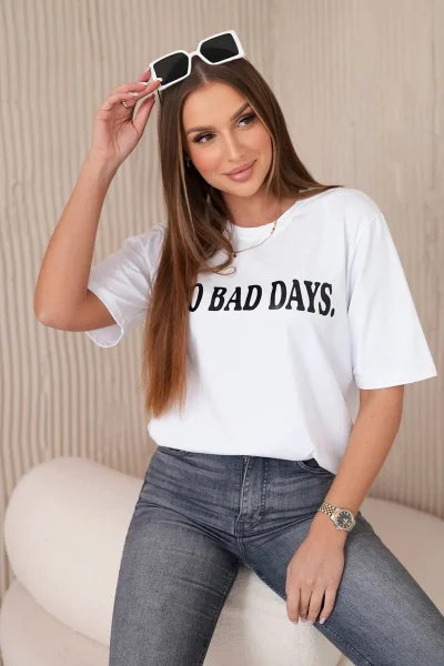 Dámská bavlněná halenka No Bad Days bílá Kesi