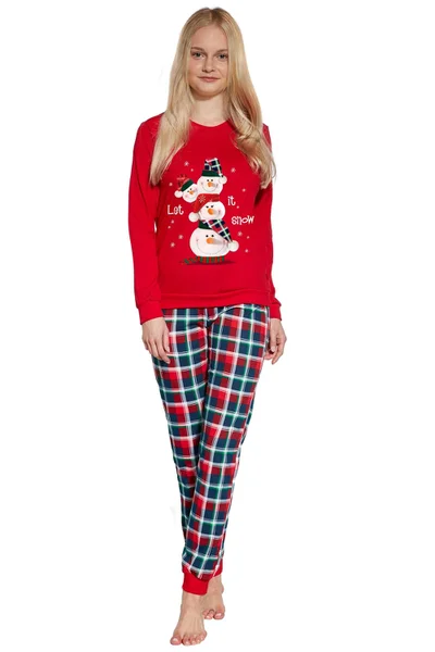 Vánoční pyžamo pro dívky se sněhuláky Cornette