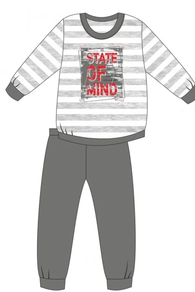 Chlapecké pyžamo HS733 State of mind - Cornette (barva mélange)
