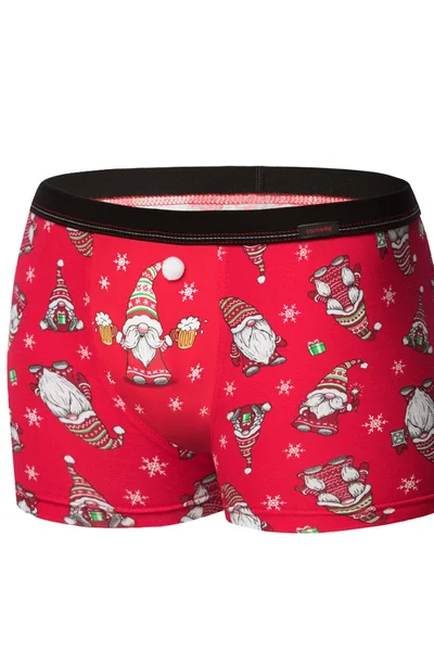 Pánské boxerské kraťasy Gnome B766 Red-Graphite - Cornette