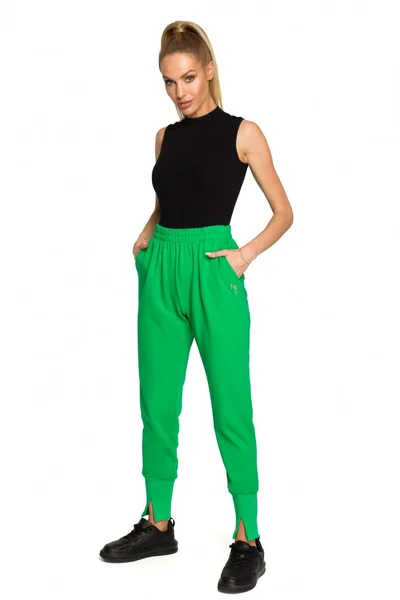 Výrazné zelené dámské teplákové kalhoty Moe