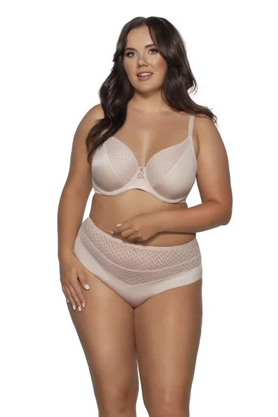 Měkká krémová dámská podprsenka plus size Ava