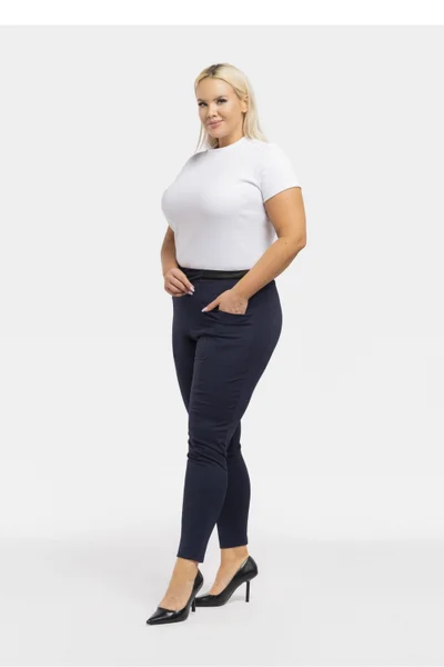 Dámské plus size legíny Bella s kapsami Karko