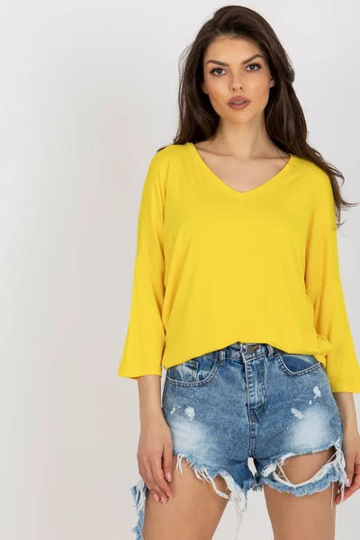 Lehké žluté dámské tričko FPrice