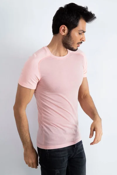 Růžové růžové pánské tričko FPrice