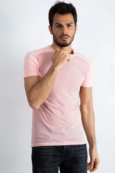 Růžové růžové pánské tričko FPrice