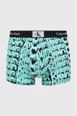 Tyrkysovo-černé pánské boxerky se širokou gumou Calvin Klein