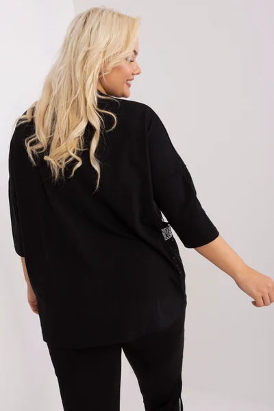 Plus size dámské tričko s 3/4 rukávem FPrice