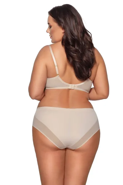 Tělová dámská podprsenka s krajkou plus size Ava