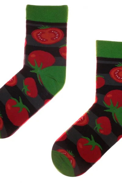 Vysoké vzorované unisex ponožky s rajčaty Skarpol