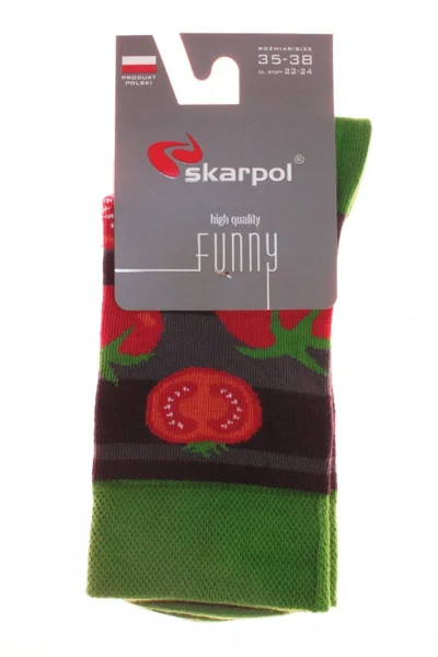 Vysoké vzorované unisex ponožky s rajčaty Skarpol