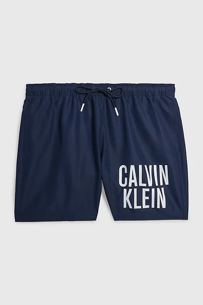 Tmavě modré pánské plavky s logem Calvin Klein