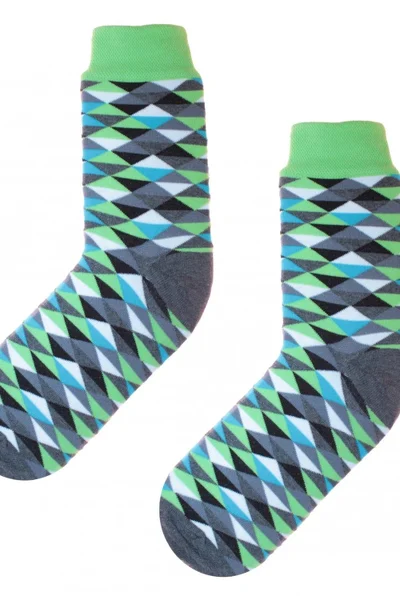 Vzorované unisex ponožky s geometrickými vzory Skarpol