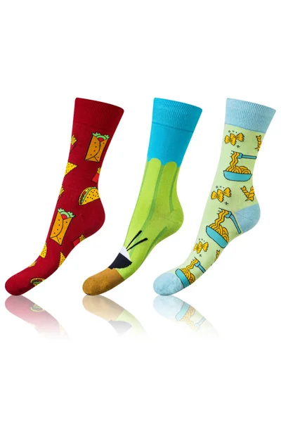 Bellinda Crazy Socks 3-pack Ponožky s motivy jídla