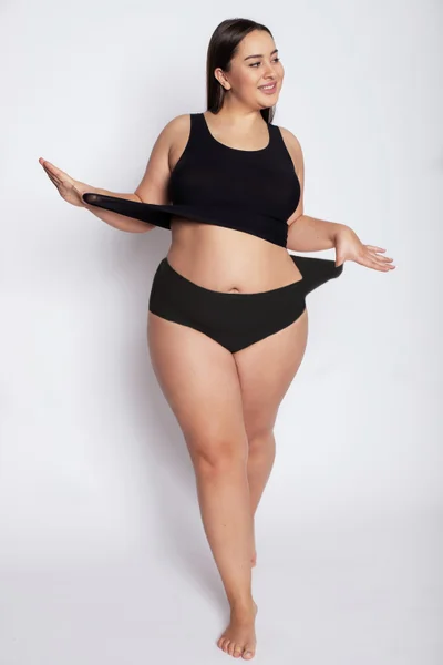 Pohodlné prodyšné bezešvé kalhotky plus size Julimex