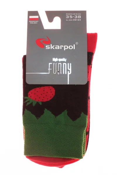 Vysoké unisex ponožky s motivem jahod Skarpol