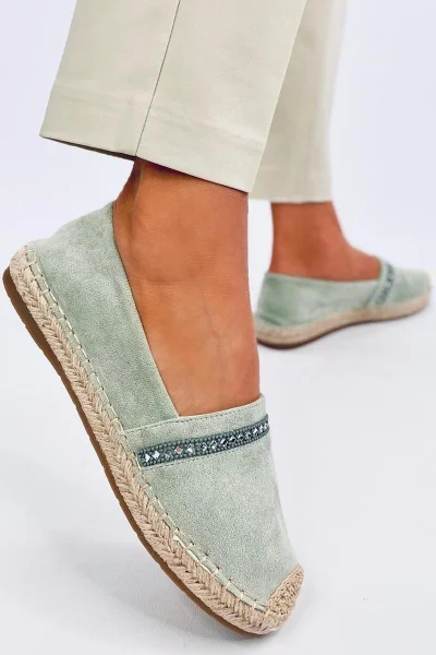 Luxusní semišové espadrilky s kamínky Inello