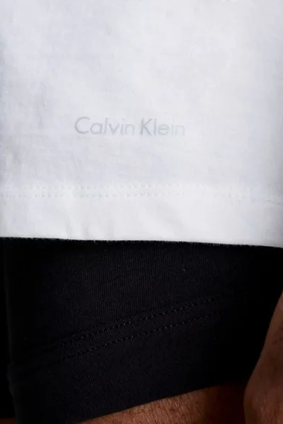 Pánské bavlněné tričko 3ks bílé Calvin Klein