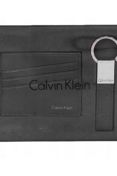 Dárková souprava kožená klíčenka a pouzdro na platební karty Calvin Klein