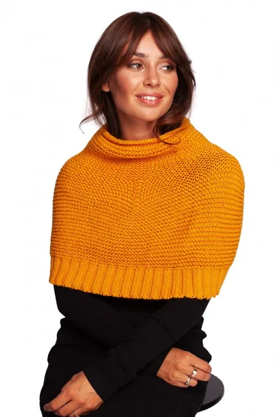 Oranžová pletená dámská šála přes ramena BeWear