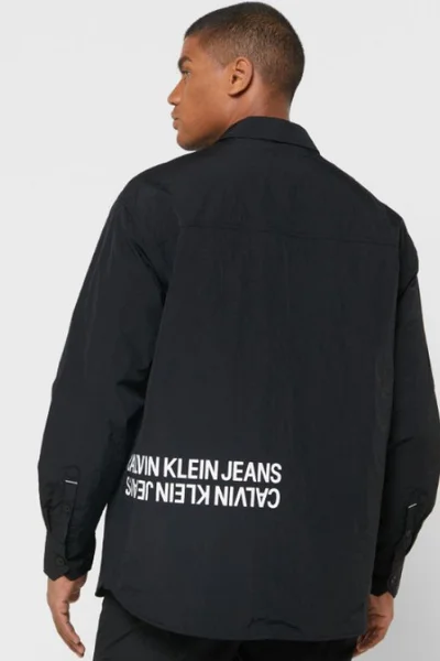 Černá pánská bunda Calvin Klein Jeans s knoflíky