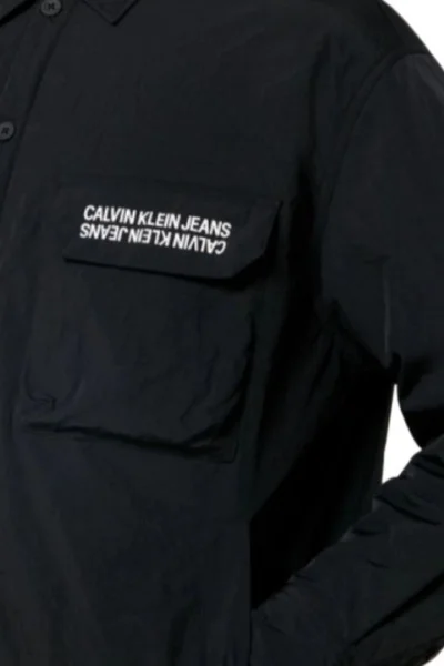 Černá pánská bunda Calvin Klein Jeans s knoflíky