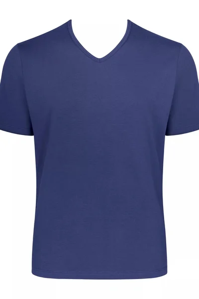Pánské triko GO Shirt V-Neck Regular Fit - VINTAGE DENIM - modrá - Sloggi