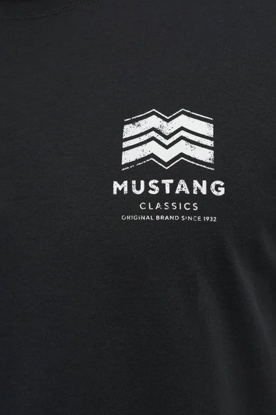 Černé pánské klasické tričko Mustang s logem