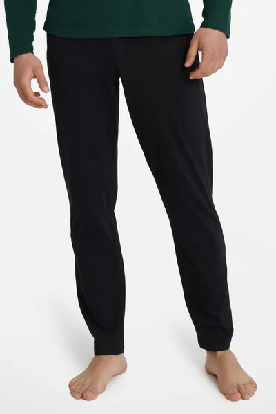 Khaki pánské pyžamo s černými kalhotami Henderson