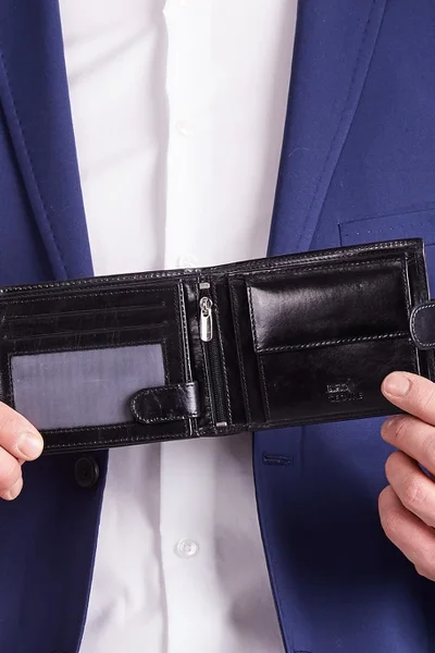 Pánská vodorovná kožená peněženka FPrice