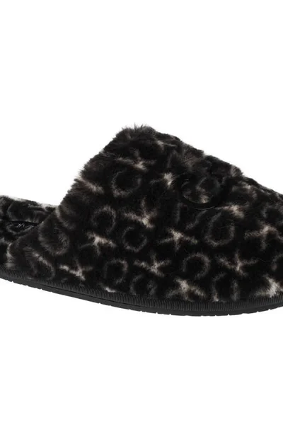 Dámské pantofle Calvin Klein Slipper Mule Fur Mono W WL192