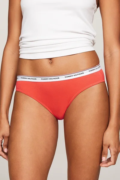 Dámské kalhotky 3PACK Ecru/Coral/Losos - Tommy Hilfiger