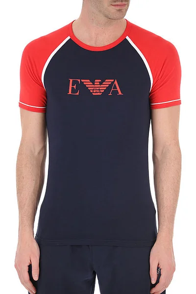 Modročervené pánské tričko Emporio Armani 111811 0P529 00135