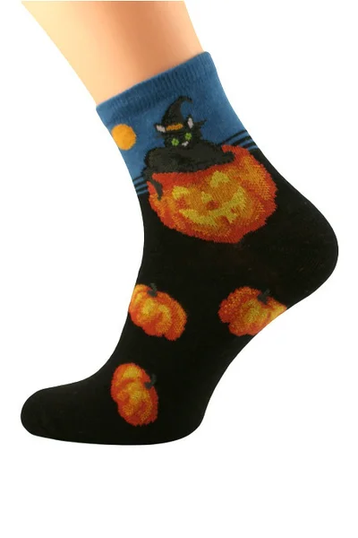Dámské ponožky Bratex Popsox Halloween KM884 C634