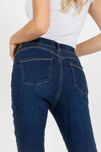 Tmavě modré dámské slim fit jeans FPrice