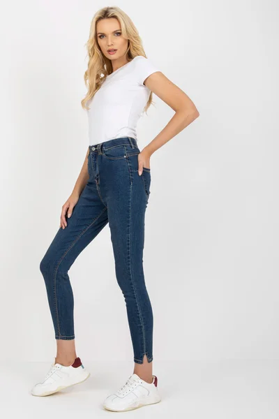 Tmavě modré dámské slim fit jeans FPrice