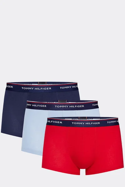 Pánské boxerky 3pcs IR127 červenomodrá - Tommy Hilfiger (v barvě černá)