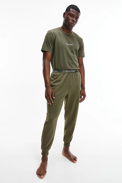 Pánské tepláky Jogger RG186 - RBN - Khaki - Calvin Klein