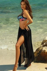 Průsvitná černá dámská sukně na pláž Self