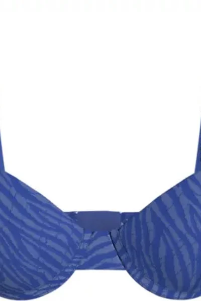 Tmavě modrá dámská podprsenka Calvin Klein zvířecí vzor