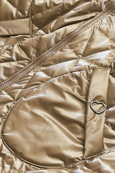 Zlatá metalická dámská bunda s kapucí 6&8 fashion 2021-01