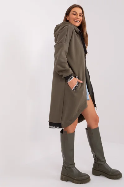 Khaki dámská oversize mikina FPrice