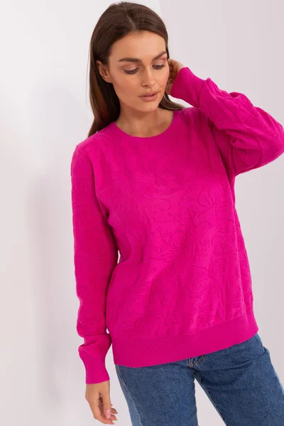Tmavě růžový dámský pulovr FPrice