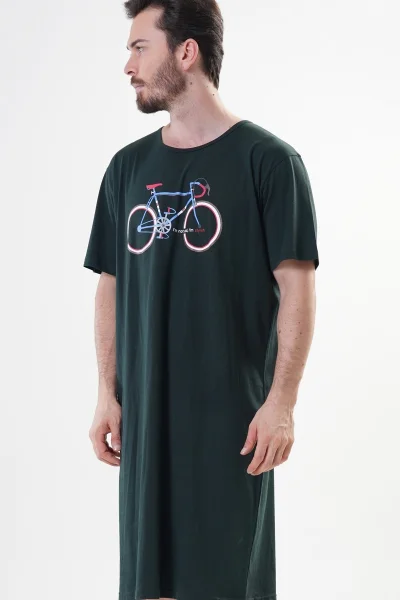 Pánská noční košilka s krátkým rukávem Old bike Cool Comics