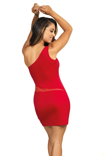 Červené sexy šaty Axami V-9089