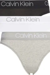 Bavlněná dámská tanga 3ks Calvin Klein