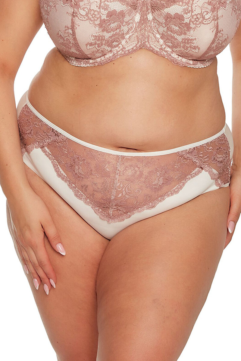 Krajkové béžové dámské kalhotky Gaia plus size, XXL i240_197433_2:XXL